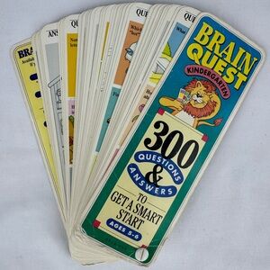 Vintage 90’s Brain Quest Flash Cards for Kindergarten